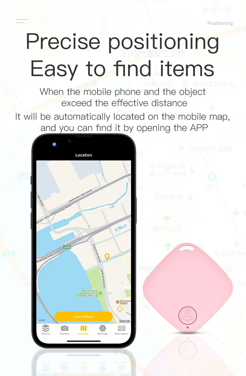 Mini Tracking Bluetooth Anti-lost Device Mobile Phone wallet Key Finder Location Intelligent Caller 5.0 Dual Alarm Pet Finder
