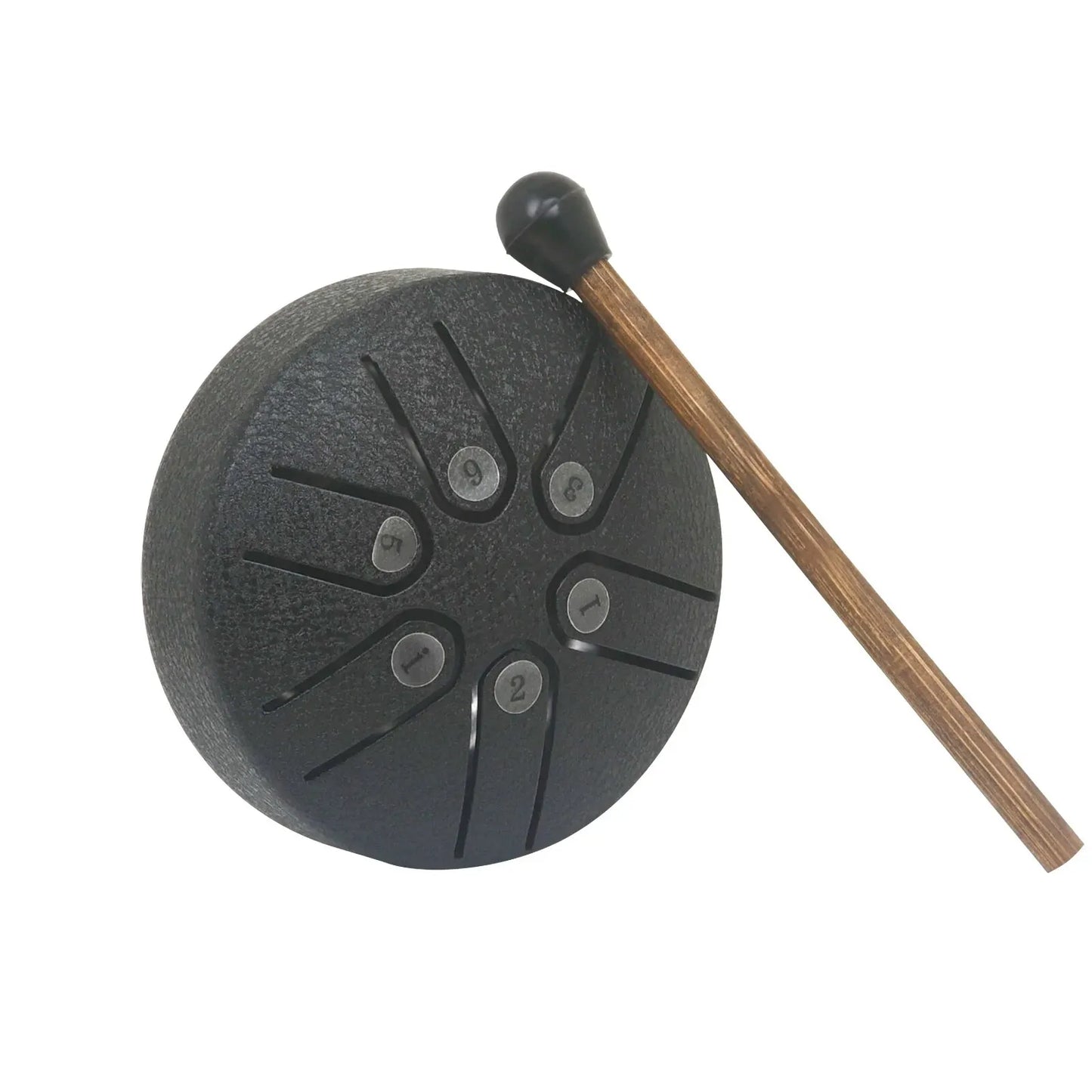 3-Inch 6-Tone Steel Tongue Drum - Mini Handpan Drum with Drumsticks, Beginner-Friendly Percussion Instrument Set