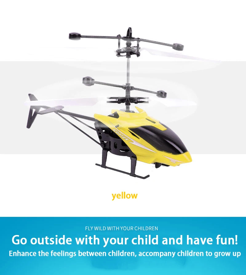 Rechargeable Mini RC Drone Remote Safe Fall-resistant RC Helicopters Drone ChildrenToys(No remote control battery)