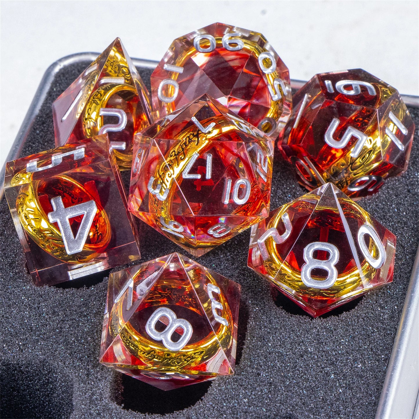 Include One Rings Dice Set, Lord of Dice Polyhedral Dice Set, The Ring Dice,  d d dice