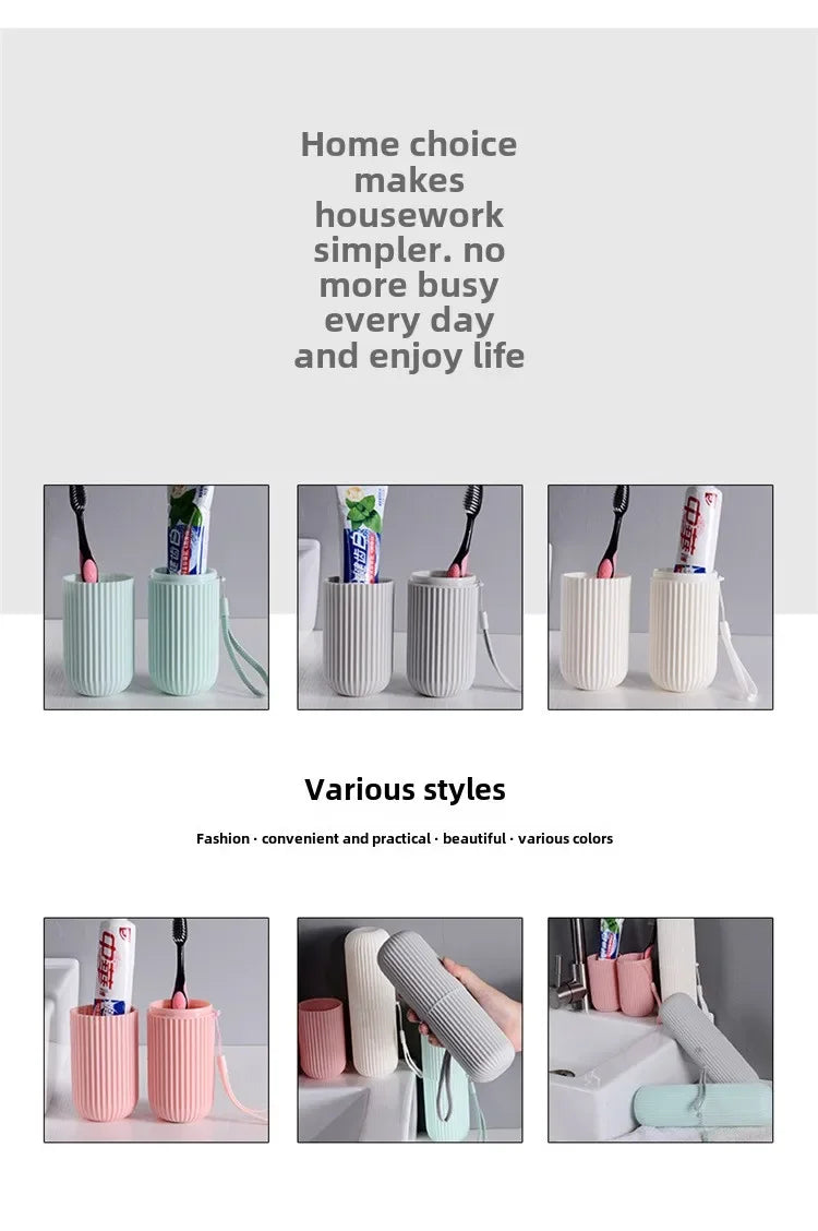 Toothbrush Cup Portable Toothbrush Holder Multifunction Travel Cup Organizer Toothbrush Case and Bathroom School Trip