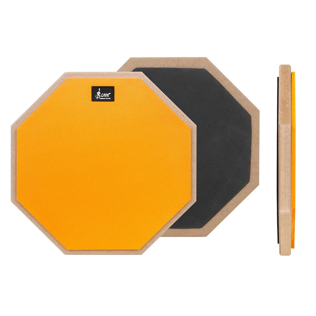 SLADE 8 Inch 12 Inch Drum Practice Pad Rubber Wooden Dumb Drum Pad Mute Training for Jazz Drums Exercise Beginners