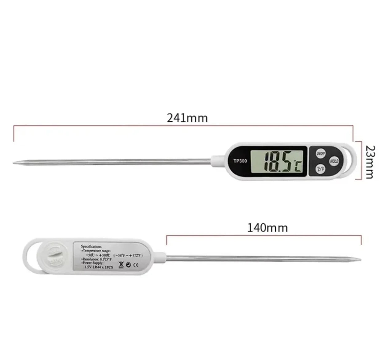 1PCS Food Thermometer TP300 Digital Kitchen Thermometer For Meat Cooking Food Probe BBQ Electronic Oven Kitchen Tools Portable