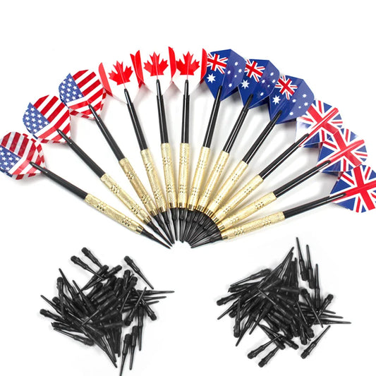 12 Pcs/Set Darts Professtional 14g Safety Soft Tipped Darts 36/100 Plastic Tips 175g Electronic Dartboard Target Accessories