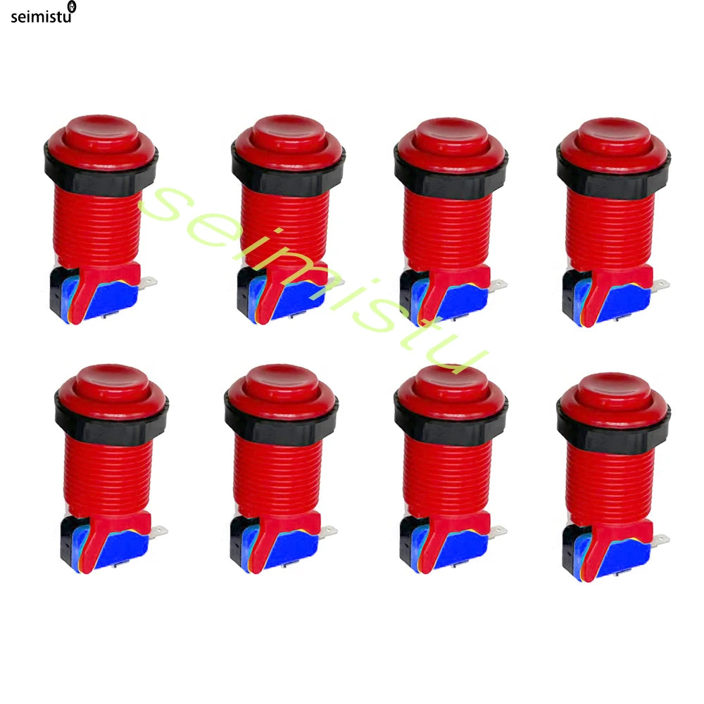 8pcs American Happ Style Push Button 28mm For Neo Geo Arcade Game Machine Joystick Zero Delay Controller buttons Parts