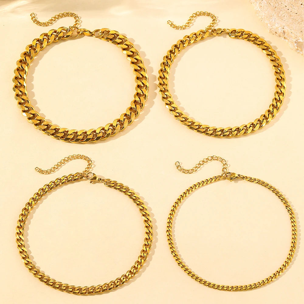 Stainless steel anklet Multiple chain thickness specifications Classic fashion anklet For Women Jewelry Creative Fashion Gifts