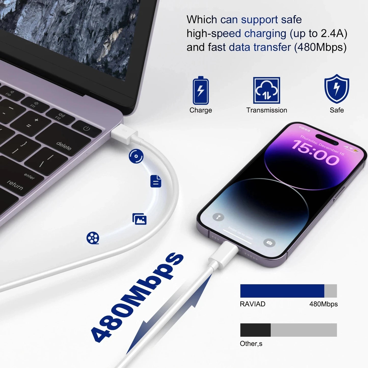 [MFi Certified] Charger Cord for iPhone 3ft /6ft USB to Lightning Cable Fast Charging Cable for iPhone 14 13 12 11 XR XS