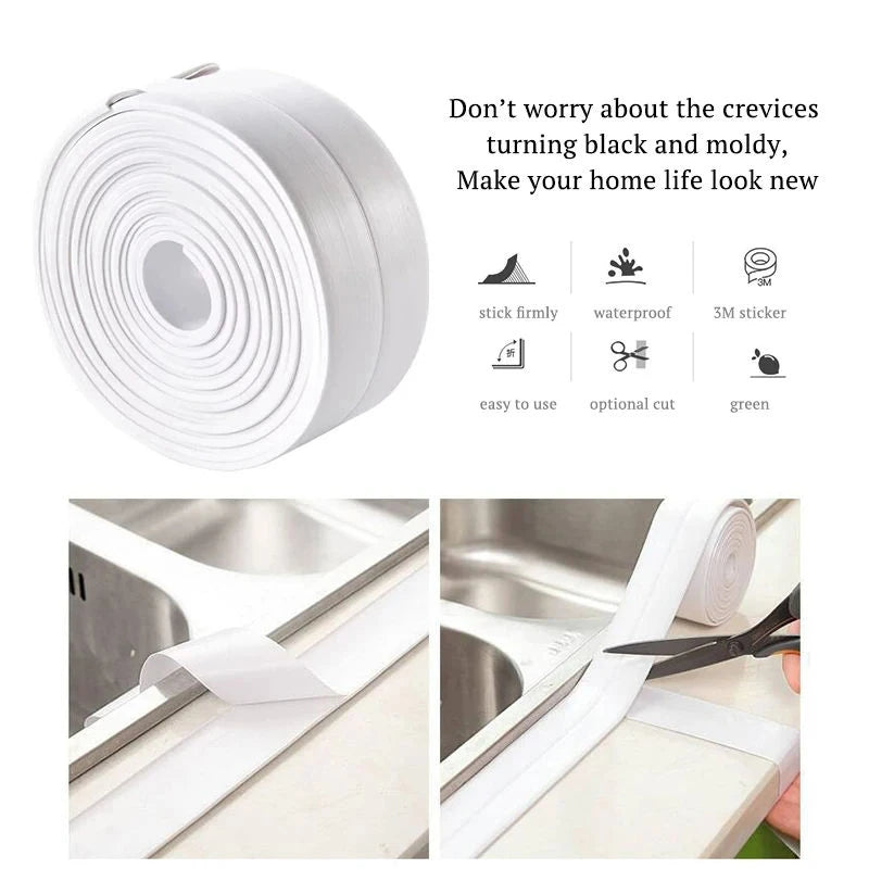 Waterproof Tape Silicone Rubber Self Adhesive Bathroom Toilet Tape Wall Sticker Sink Edge Tape Wire Hose Strong Repairing Tape
