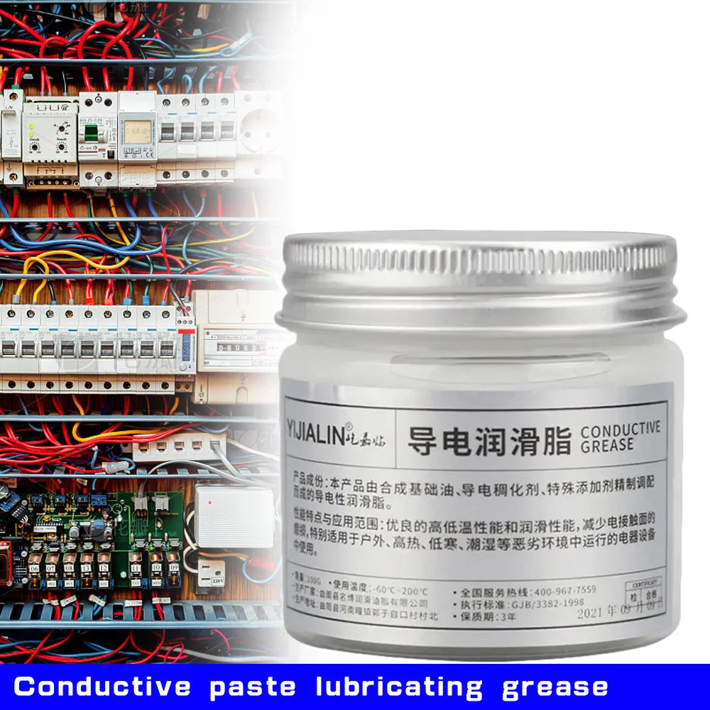 100g Electric Contact Grease Conductive Paste Electricity Compound Grease for Low Resistance Value  for Household Appliances