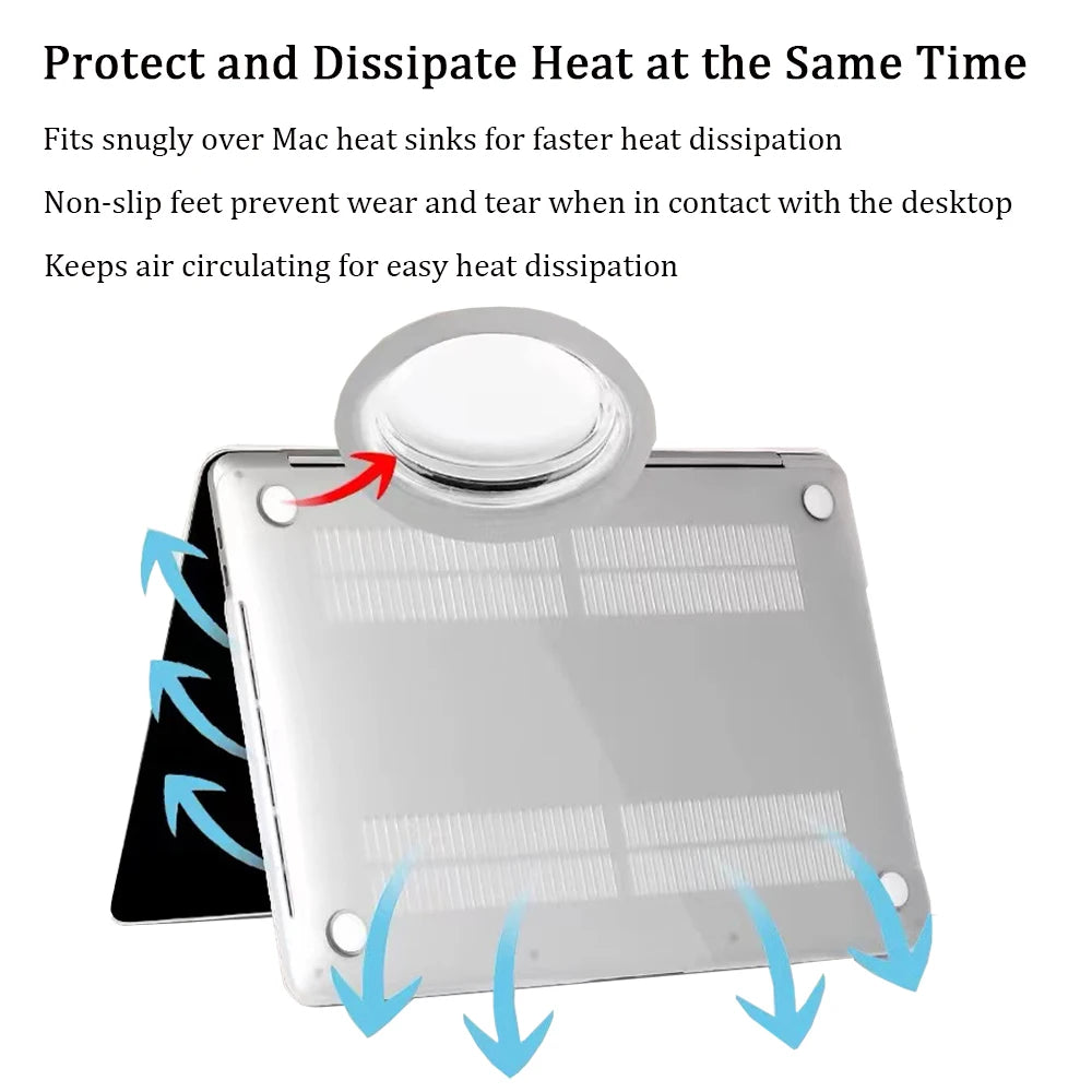 Laptop Cases for Macbook Pro 14 Case M2 A2779 2023 Pro 16 Cover M3 M4 M1 Mac Book Air 13 Case 2022 13.6 A2681 Air 15.3 A2941