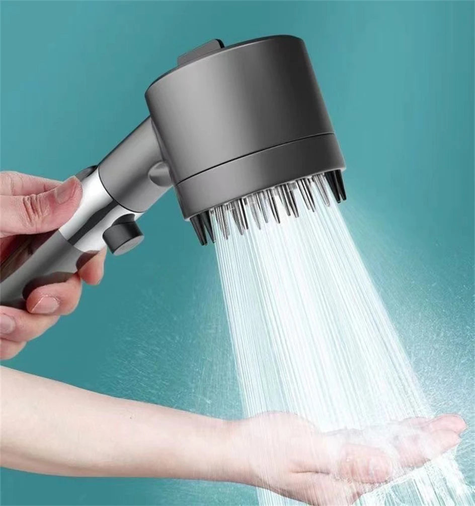 3 Modes High Pressure Water Saving Filter Powerful Shower Head Massage Spa Handheld Showerhead with ON/OFF Switch for Bathroom