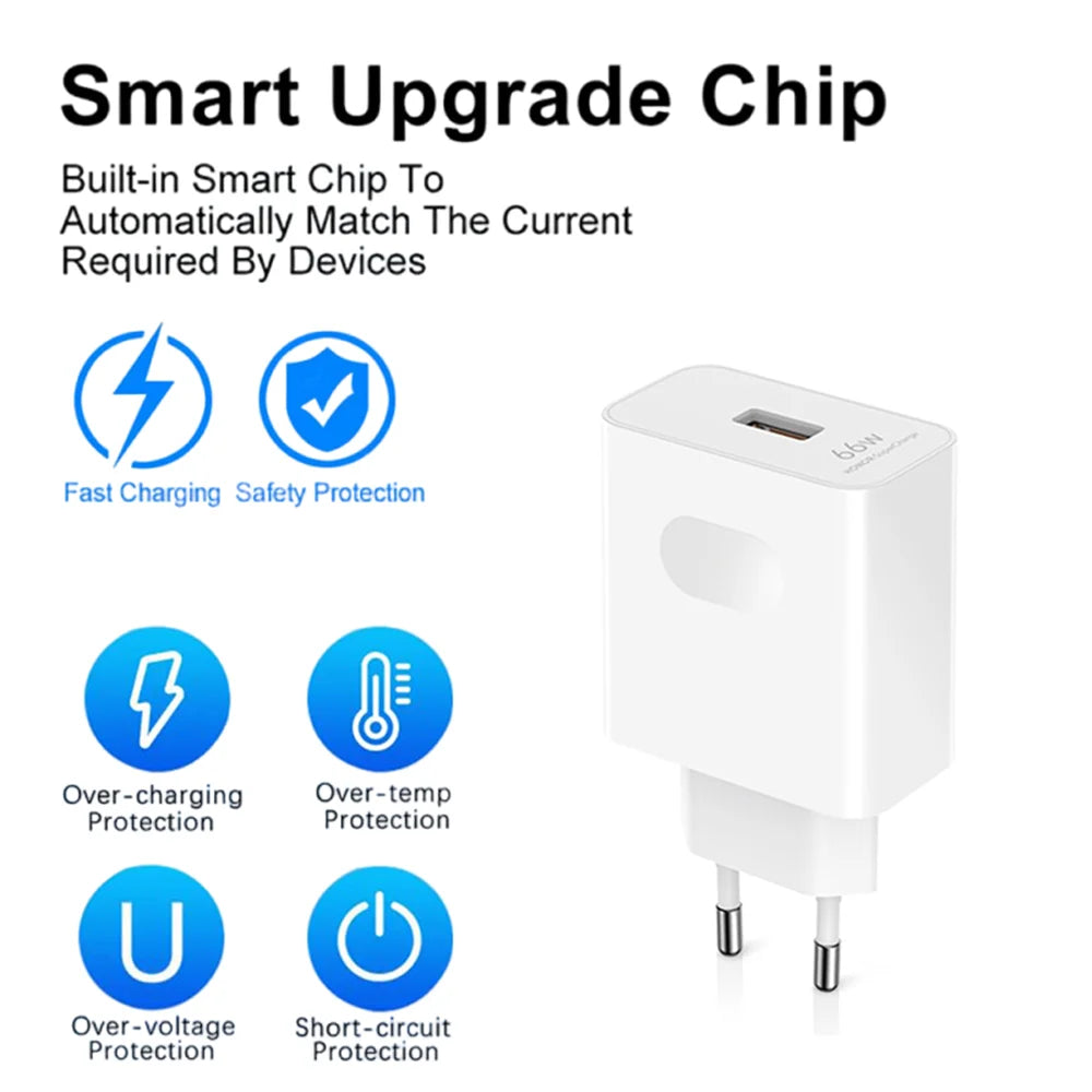 66W Super Fast Charger For Huawei Mate 40 50 P50 P60 Nova 11 Honor 90 100 X8b Magic 5 Lite 6 Pro Type C Quick Charging 6A Cable