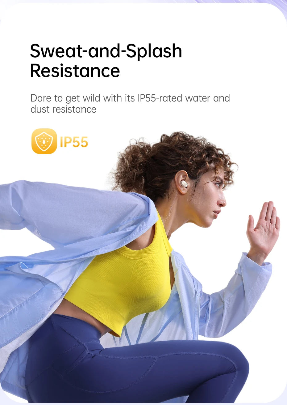 Baseus Bass BD1 Wireless Earphones Bluetooth 5.4 Mini Sports Earbuds,  IP55 Waterproof 0.06s Low-Latency Wireless Headphones