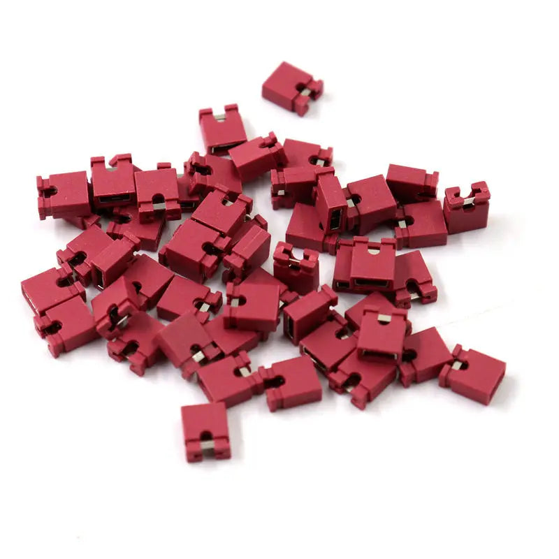 100PCS Pitch jumper shorted cap & Headers & Wire Housings 2.54MM SHUNT Black Yellow White Green Red Blue Opening Hole