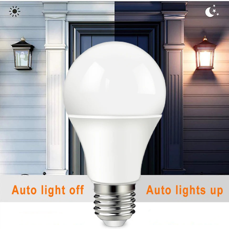 1pcs Led Bulb Light Sensor Control Bulb AC 220V 110V 10W E27 B22  Dusk to Dawn Light Bulb for The Entrance of Underground Garage