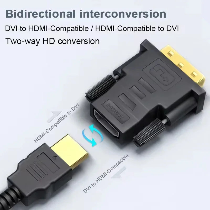 DVI to HDMI-Compatible Adapter DVI to HDMI-Compatible Plated Plug DVI to HDMI-compatible Video Converter for PC HDTV Projector
