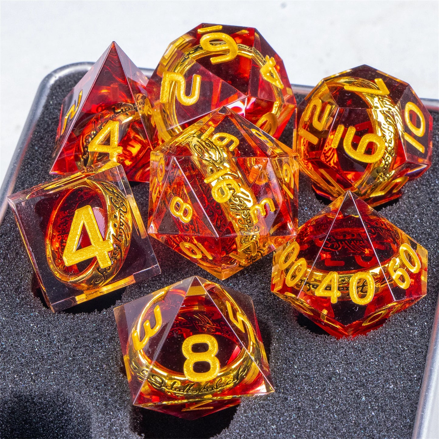 Include One Rings Dice Set, Lord of Dice Polyhedral Dice Set, The Ring Dice,  d d dice