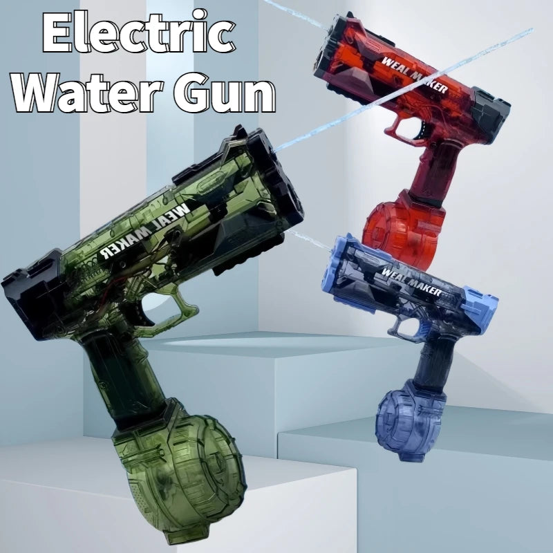 Children Automatic Water Gun Toy Ice Bursts Recoil Electric Watergun Kids Summer Beach Outdoor Fight Games Water Spray Gun Toys