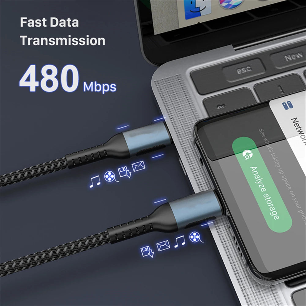 USB C to USB Type C Cable for MacBook Pro Quick Charge 4.0 PD 100W 5A Fast Charging for Samsung Xiaomi mi 10 Charge Cable 1/2M