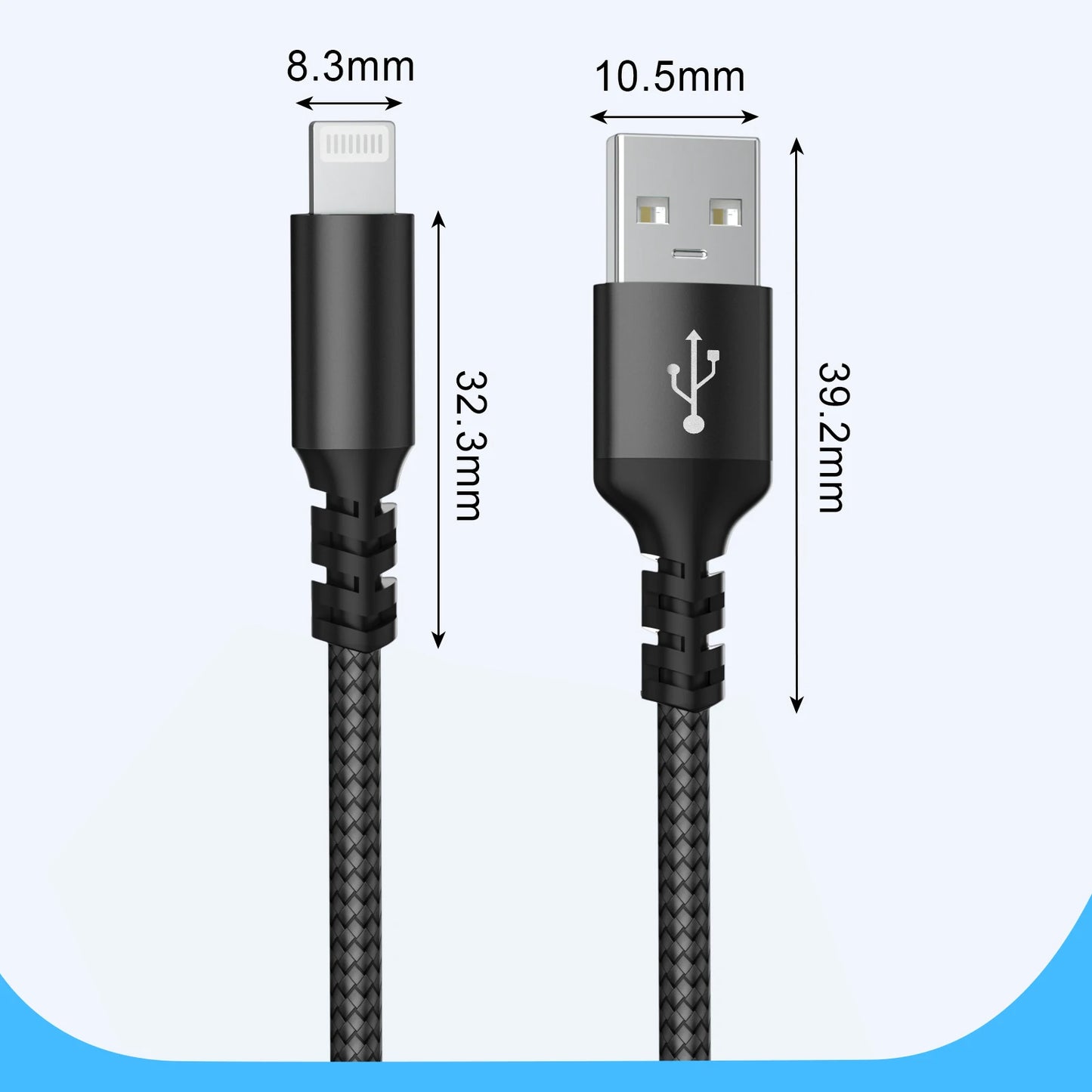 USB to Lightning charge cable for iPhone 14 13 12 11 Pro Max 8 7 6 Fast charging cable Data cable for iPad Mini MFi Certified