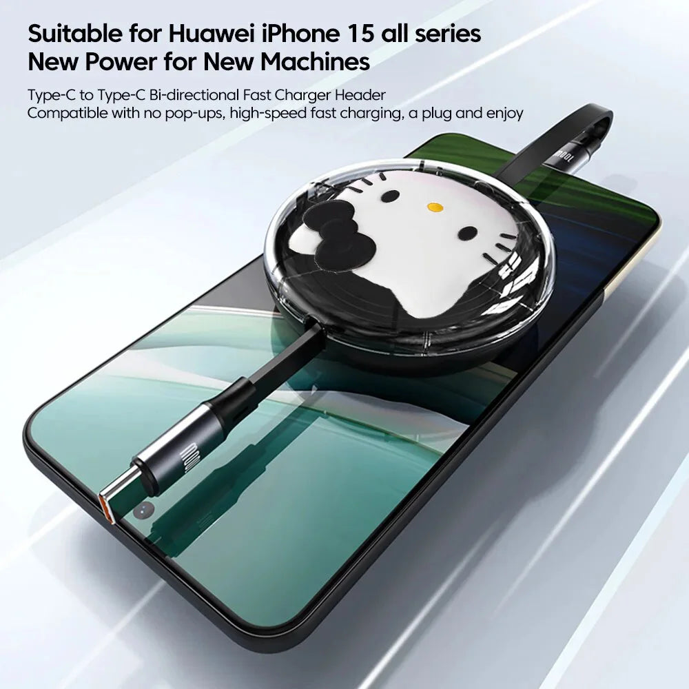 PD 100W Cable USB Type C to Type C Fast Charging USB C to USB C Cable for iphone 15 Huawe