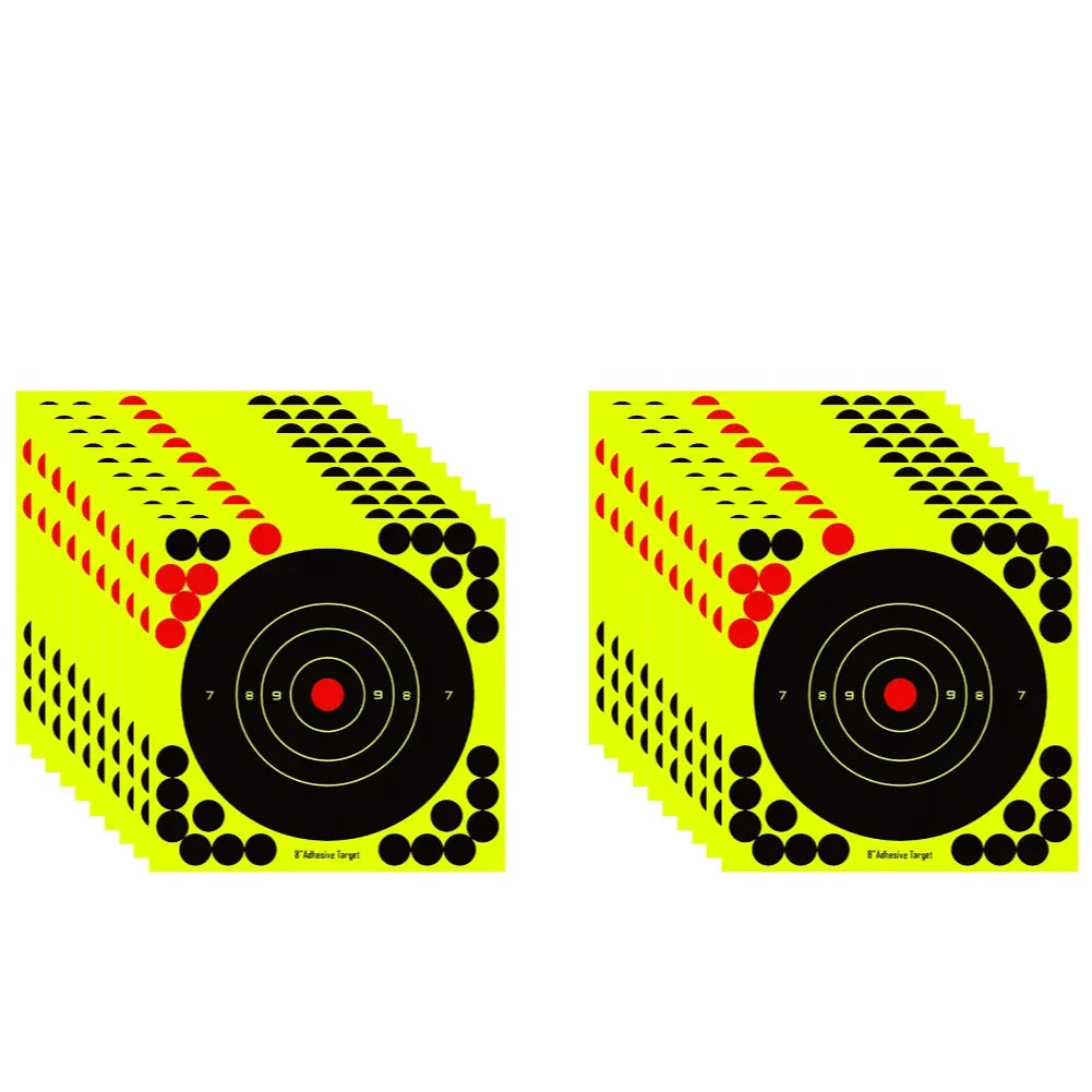 100-10PCS 8-inch Splatter Target High Visibility Adhesive Shooting Target Stickers Reactive Hunting Shooting Training Paper