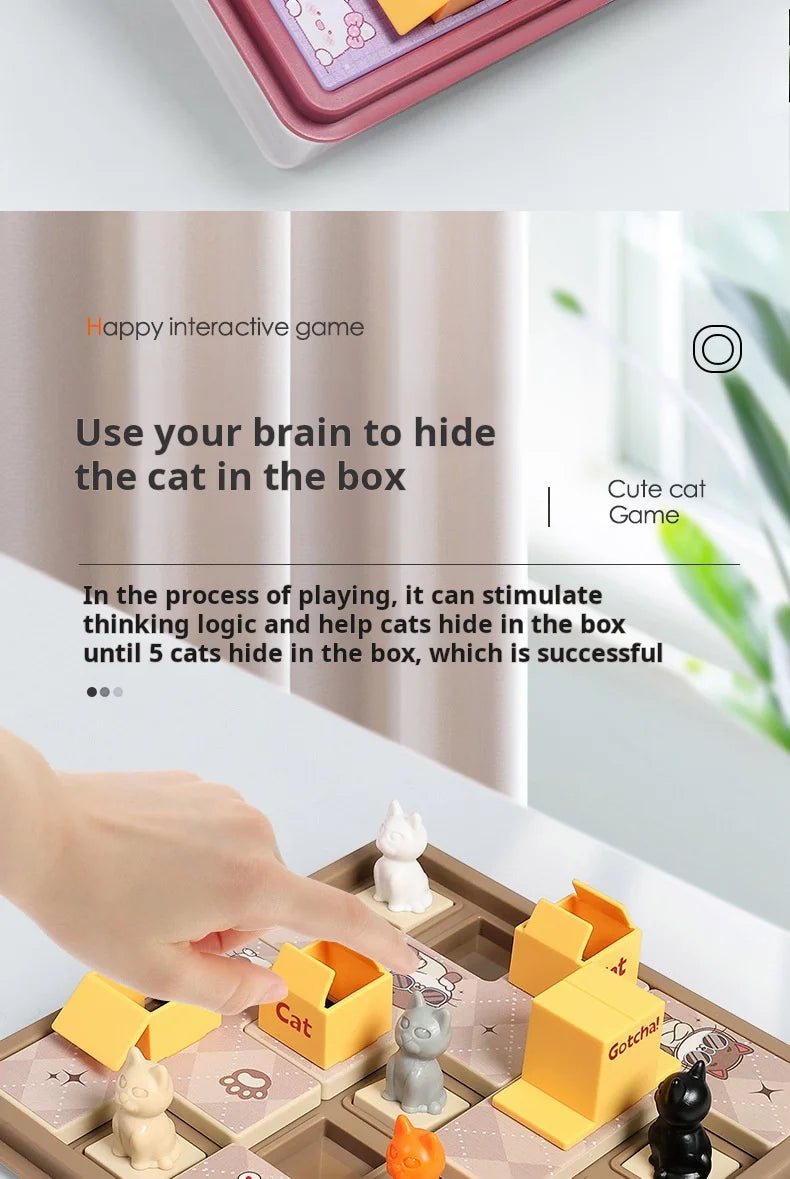 Diy Hide And Seek Cat Puzzle Clearance Clearance Board Game Cat Children Space Planning Logical Thinking Training Puzzle Toy