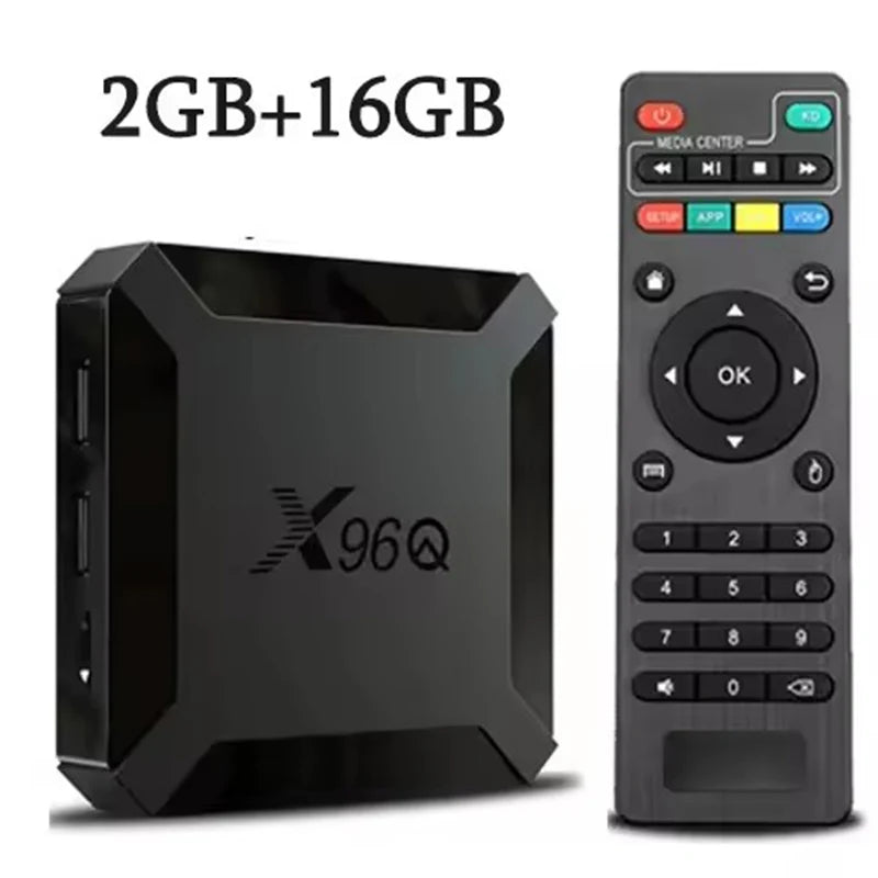 Smart Set Top Box X96Q TV Box Allwinner H313 Quad Core 2.4G Wifi Android 10.0 4K Google Player Youtube Media Player X96Q 2GB 16G