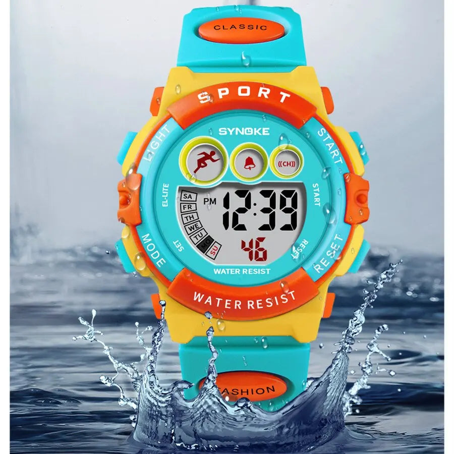 Student Sport Watches For Kids Colorful Electronic Watches Waterproof Clock Children Digital Watch For Boys Girls