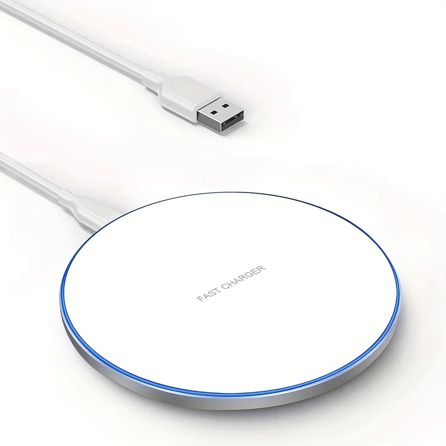 Mini LED Wireless Charger Pad For iPhone 16 15 14 13 12 8 X Pro Max Samsung Xiaomi Induction Fast Charging Dock Station