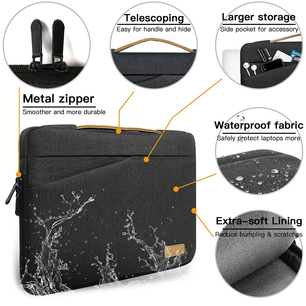 Laptop Sleeve Case Notebook Sleeve 14 15.6 Inch Laptop Bag For Macbook M1 Air Pro HP Acer Xiami Huawei Lenovo Computer Briefcase