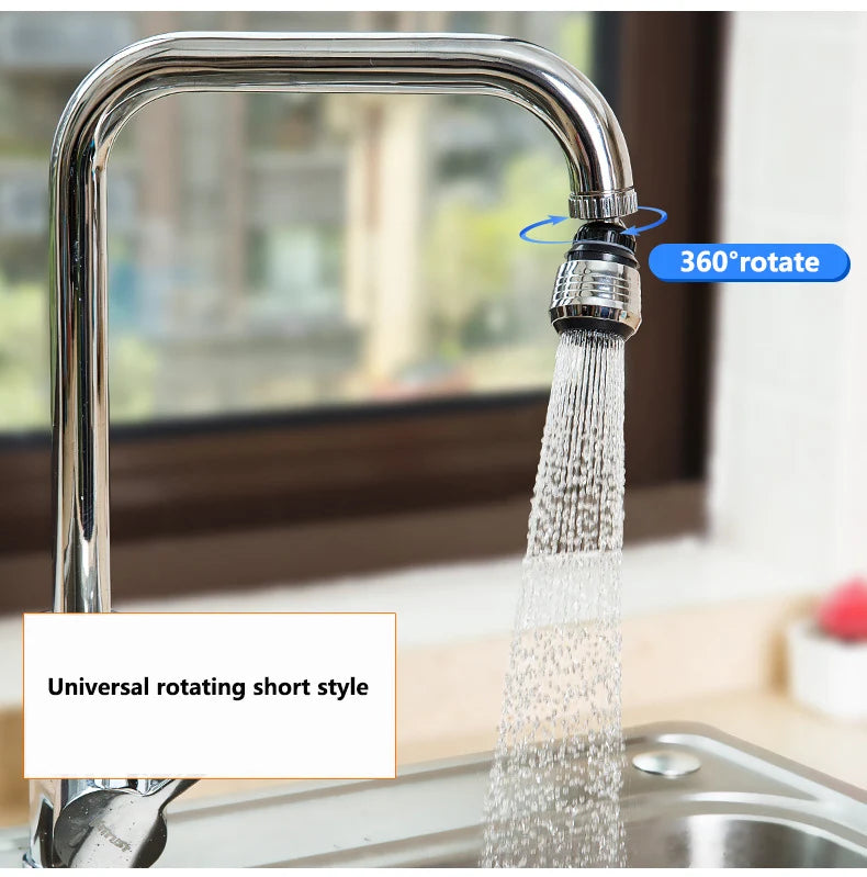 360° Rotating Kitchen Faucet Pressurized Anti-Splash Extended Filter Foam Universal Faucet Head Sprayer for Kitchen
