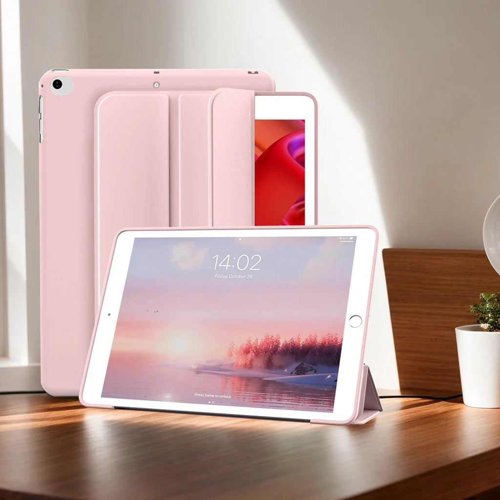 For iPad Mini 5 2019/ Mini 4 3 2 1 7.9 inch, Soft Silicone Shell Trifold Stand Folio Smart Case for iPad Mini 5 4 3 2 1