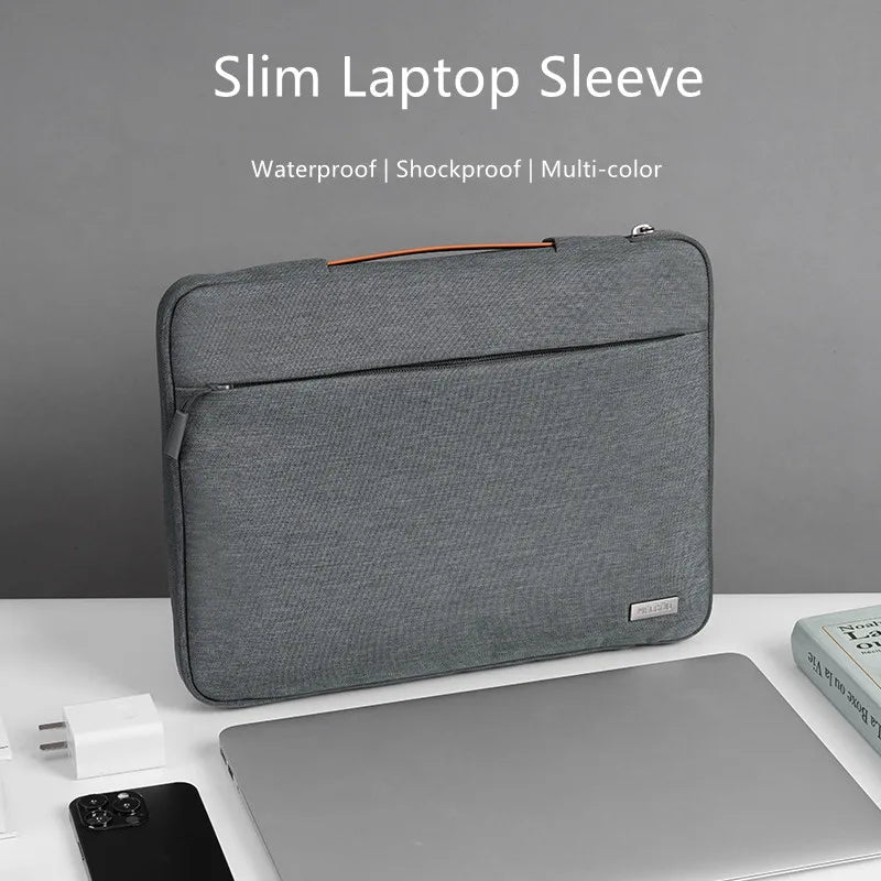 Multi-pockets Laptop Sleeve for MacBook Air 15.3 2024 Laptop Bag for MacBook Pro 13 14 16 Shocproof Notebook Bag for Dell/Xiaomi