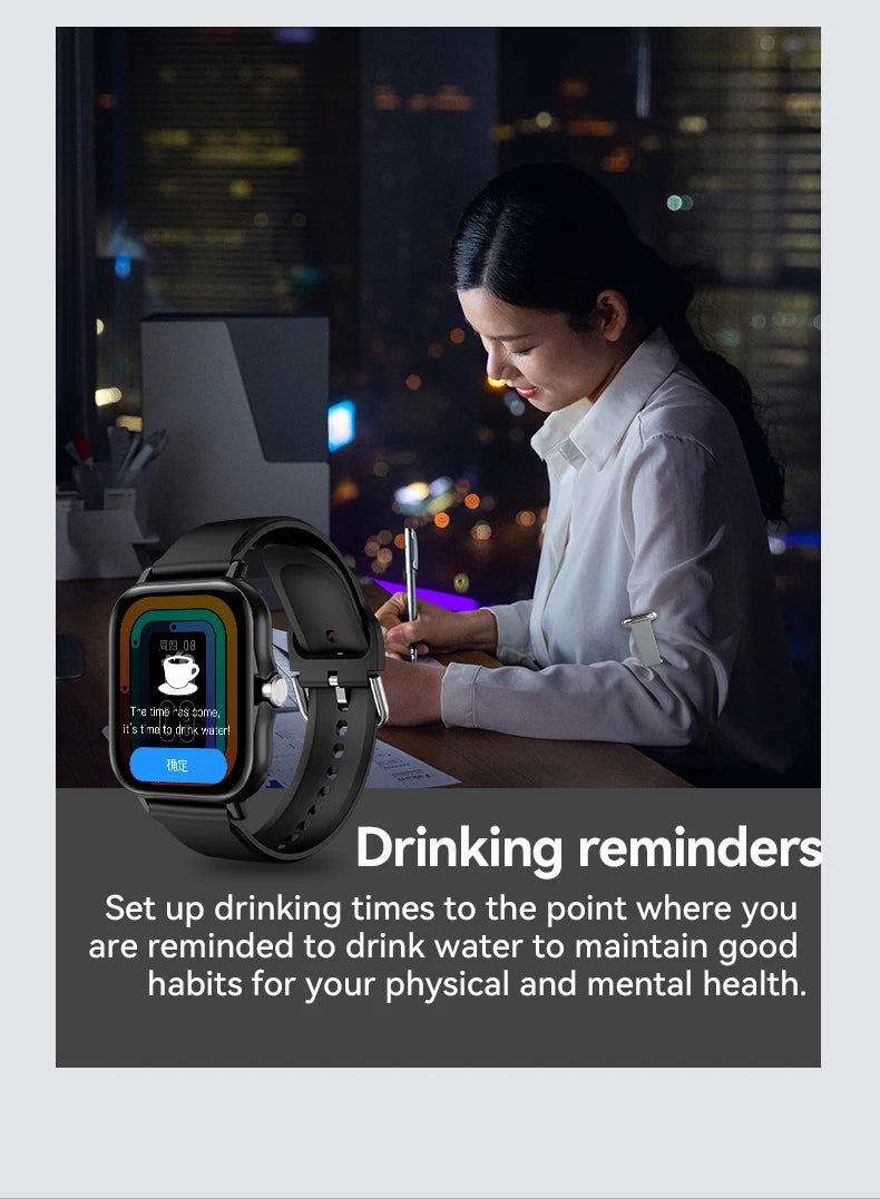 LAXASFIT 2025 New Smart Watch Bluetooth Talk Full Touch Screen Heart Rate Monitor Sports Fitness Smart Watch Men Women Gift