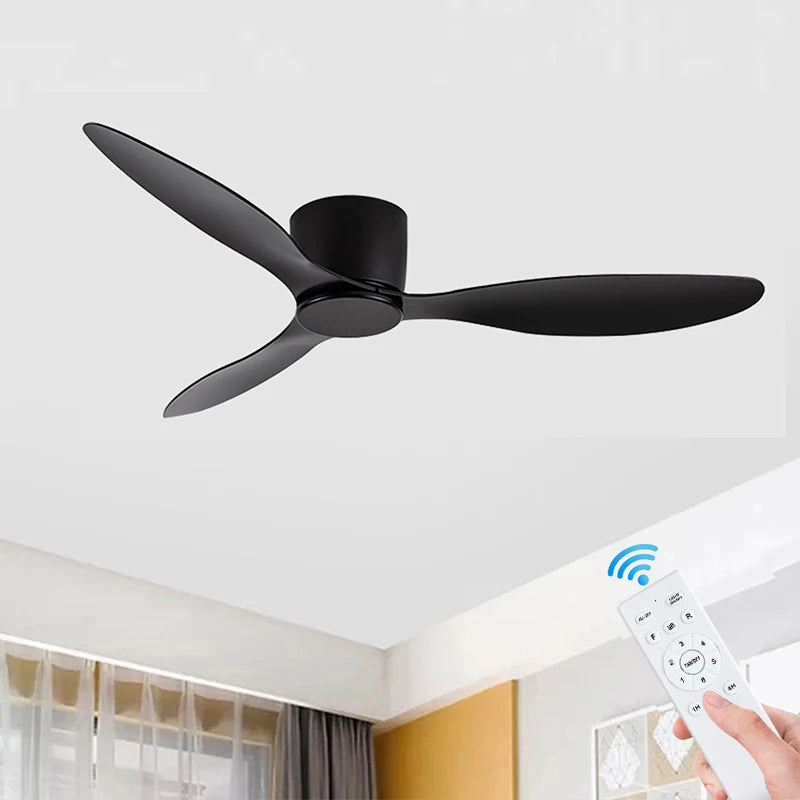 IRALAN 42inch/52inch Ceiling Fan without Light,6-Speed Reversible,Timer,Outdoor Bedroom Living Room-White/Black/Wood