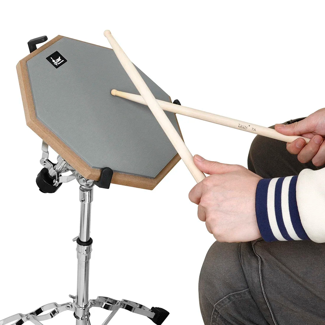 SLADE 8 Inch 12 Inch Drum Practice Pad Rubber Wooden Dumb Drum Pad Mute Training for Jazz Drums Exercise Beginners