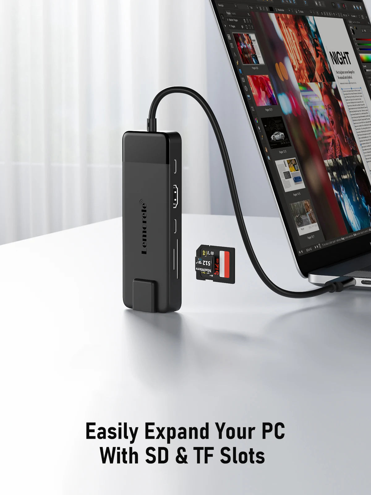 Lemorele 10 in 1 USB C HUB Docking Station Type C Adapter 4K@60Hz HDMI 100W PD RJ45 1000Mbps Ethernet SD/TF Slot for Mac Laptop