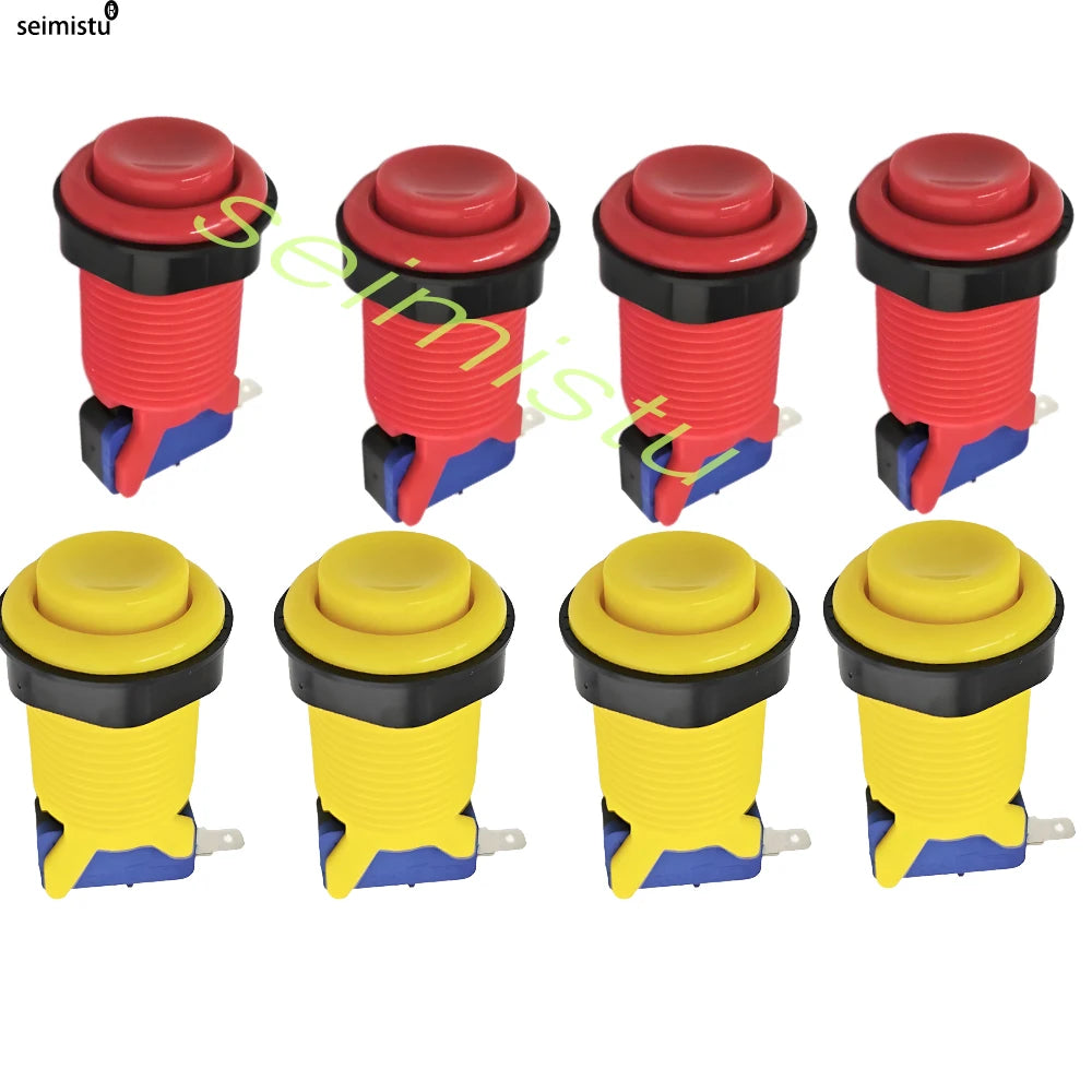 8pcs American Happ Style Push Button 28mm For Neo Geo Arcade Game Machine Joystick Zero Delay Controller buttons Parts