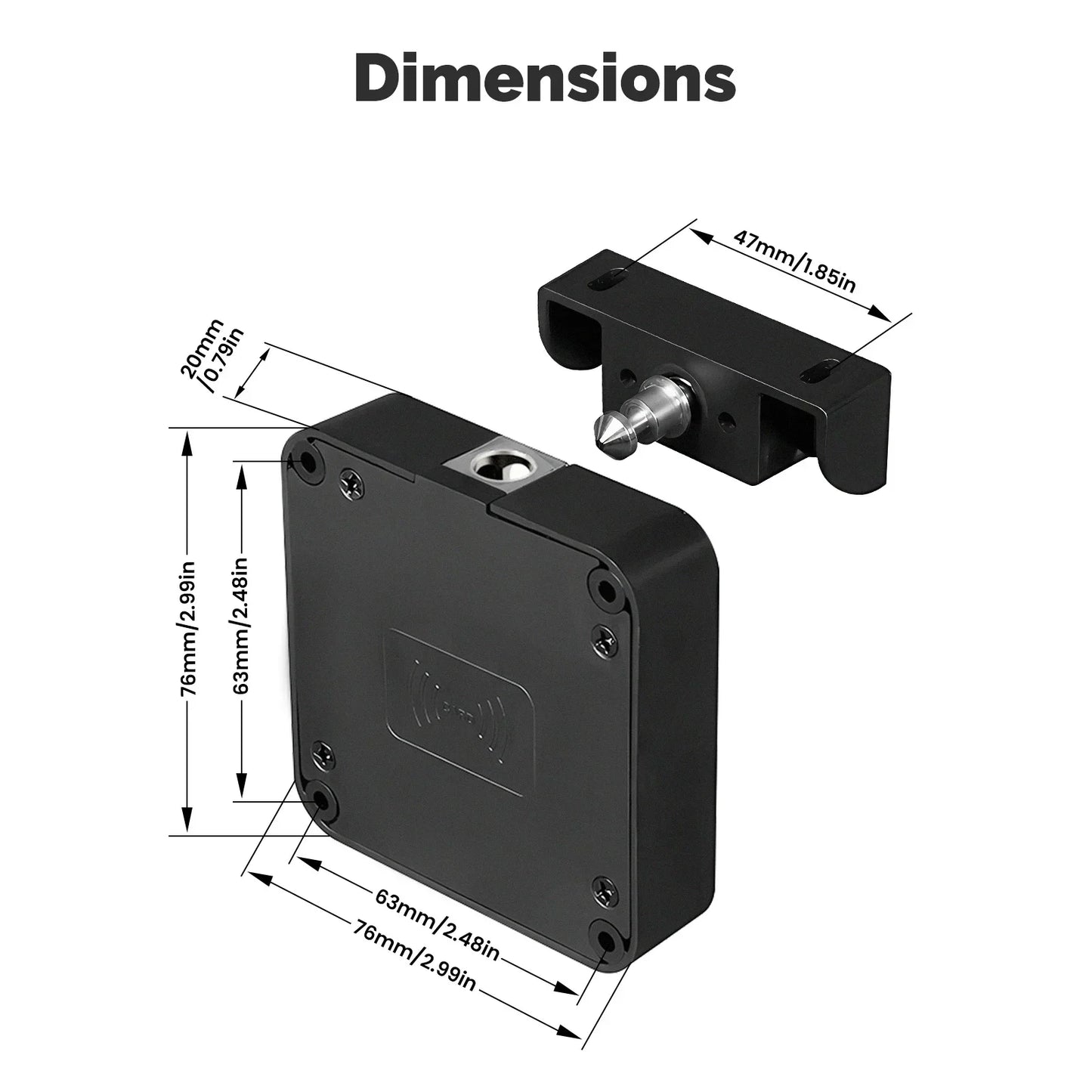 MOES Smart Lock Bluetooth Tuya-Compatible Keyless IC Card Unlock App Remote Control for Wood Cabinet Door Drawer Furniture