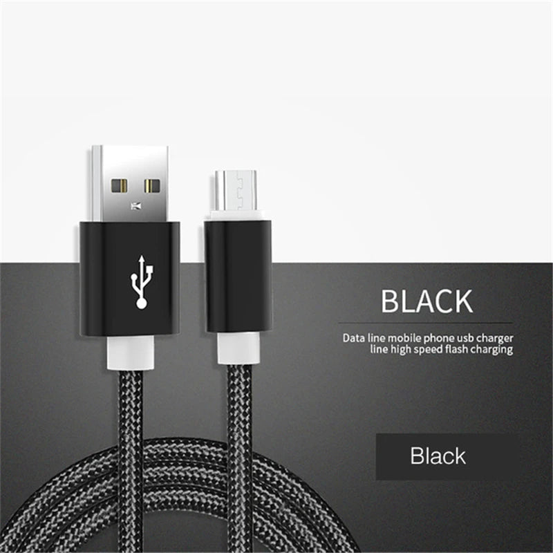 Type C USB Fast Charging Cable for Samsung S23 A55 A35 Xiaomi Redmi Note 13 POCO X5 Huawei Nova 11 Realme iQOO Braided Cable 3m