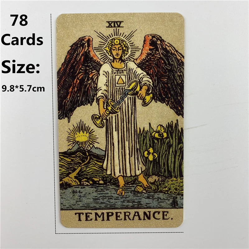 Metal Box Gilded Borderless Edition Rider Tarot Cards Deck With Paper Guidebook English Vision Classical Board Games