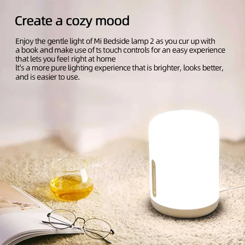 Original Xiaomi Mijia Bedside Lamp 2 Smart Table LED Night Light MJCTD02YL 12V-1A