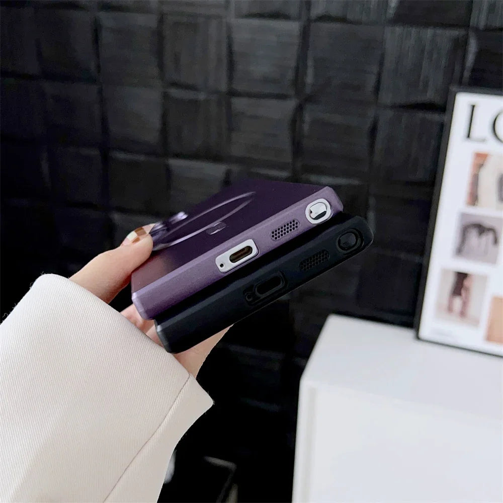 Luxury Matte Magnetic Case for Samsung S25 S24 S23 S22 Ultra S21 S20 Plus Capa for Samsung Note 20 Ultra Magsafe Phone Cover