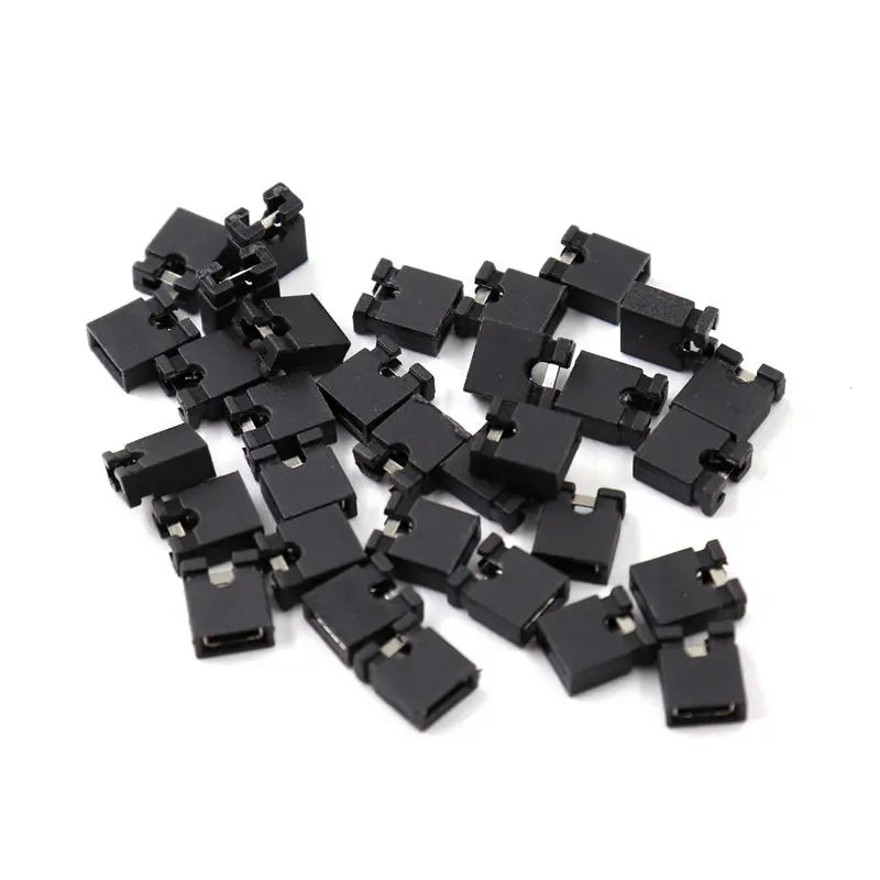 100PCS Pitch jumper shorted cap & Headers & Wire Housings 2.54MM SHUNT Black Yellow White Green Red Blue Opening Hole