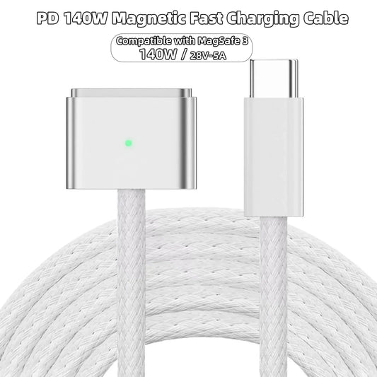 USB Type C to for Magsafe 3 Magnetic Charger Cord Laptop Charging Cable Converter PD 140W for MacBook Air/Pro A2442 A2485 A2681