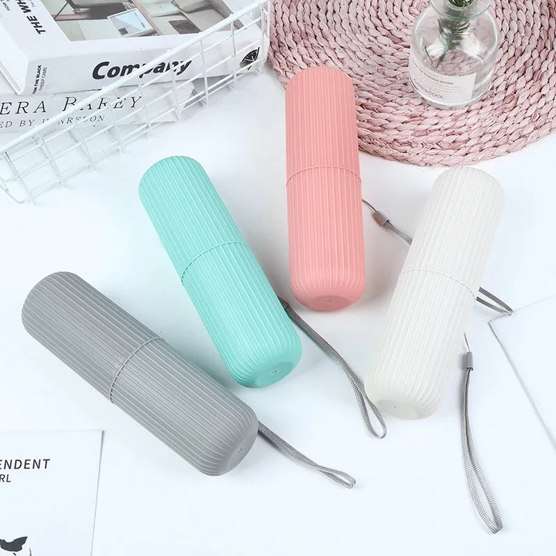 Portable Toothpaste Toothbrush Protect Holder Case Travel Camping Storage Box Organizer Travel Toiletries Storage Cup New Creat