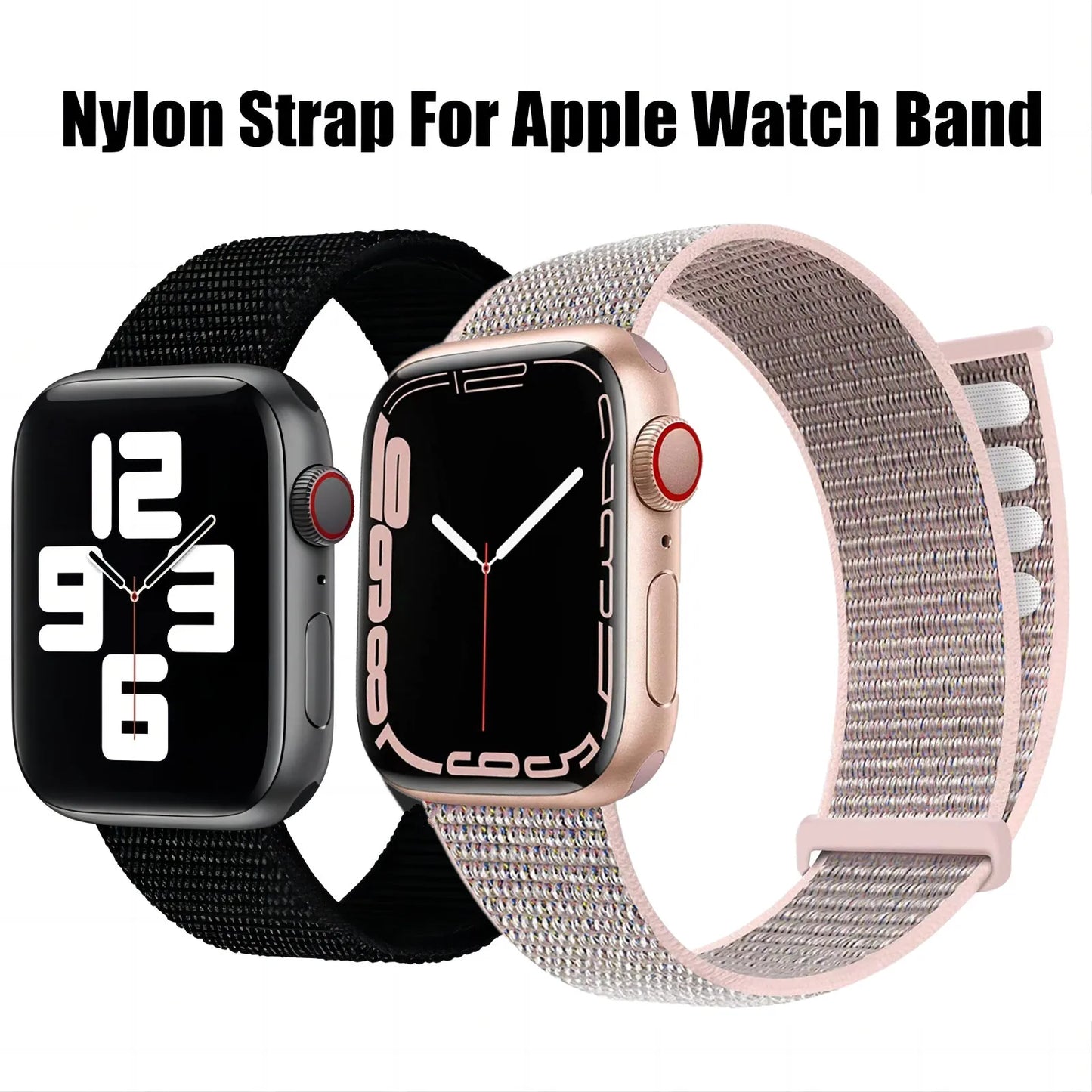 2PCS Nylon Strap For Apple Watch Strap 8 7 SE 6 5 4 Ultra 49MM 40MM 44MM 45MM 41MM Accessorie Bracelet for IWatch Series 40mm