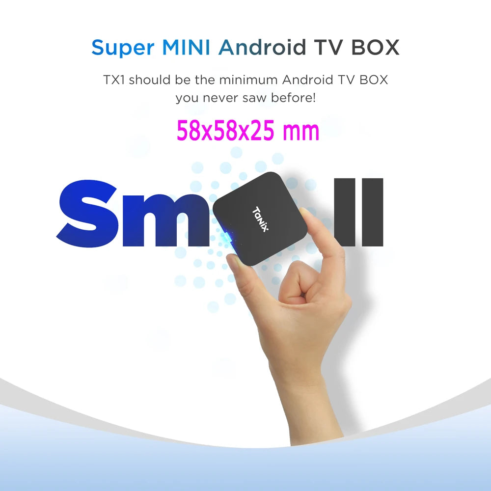 TANIX TX1 Android 10.0 Allwinner H313 Quad Core 4K HDR Mini Game TV Stick 2.4G Wifi RAM 1GB 2GB ROM 8GB 16GB Smart TV Box
