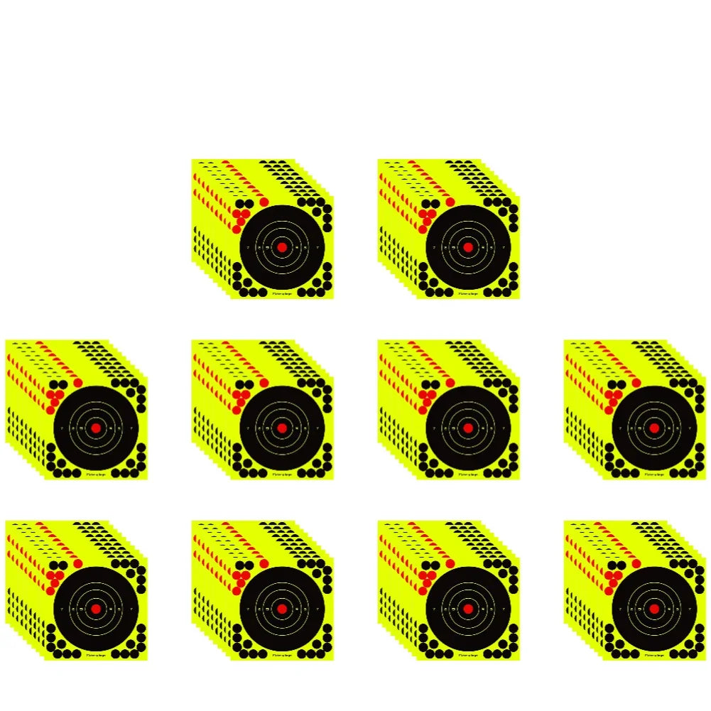 100-10PCS 8-inch Splatter Target High Visibility Adhesive Shooting Target Stickers Reactive Hunting Shooting Training Paper